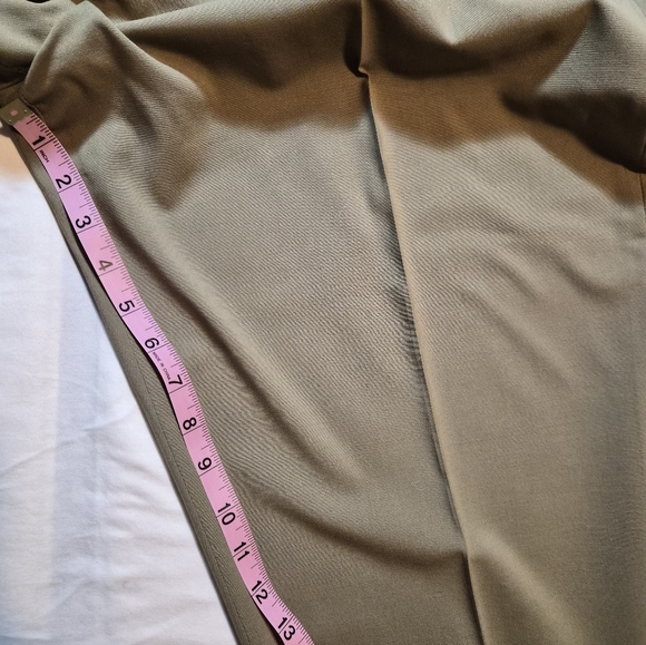​VTG Rafaella 100% Pure New Wool Trousers Sage Green Dress Pants Size 16 - Picture 6 of 11